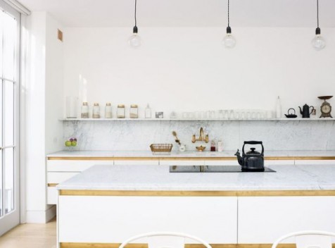 contemporary white kitchen
